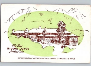 c1940 Kiowa Lodge Bailey Colorado CO Park County Art Postcard - Picture 1 of 2