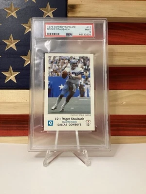Cowboys Police 1979 Roger Staubach #12 PSA 9 Foto 1 de 2