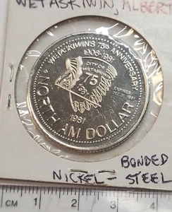 Wetakiwin Alberta 1981 $1 dólar North AM prueba como AB184A - Imagen 1 de 2