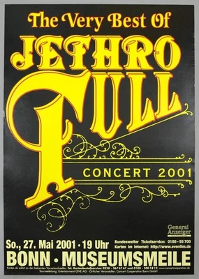 JETHRO TULL – rare original Bonn, Germany 2001 concert poster - Image 1 of 3