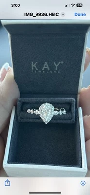 Beautiful Pear Shaped Diamond Ring.  Worn 4-5 Months.  Been In Box Since. - Image 1 of 3