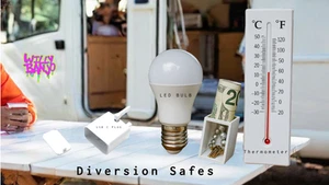 Diversion Safe USB Plug, Light Bulb Thermometer Hidden Stash Box Travel Security - Picture 1 of 11
