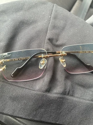 Cartier sin montura buffs negro dorado cuerno de búfalo decoración C ct0286o edición Premier Foto 1 de 3