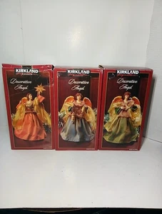 Set of 3, Kirkland Signature Decorative Angels, 9" Tall, Very Nice Condition - Picture 1 of 15