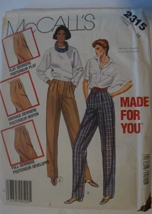 McCalls 2315 Misses Pants Size 12 Sewing Pattern - Picture 1 of 2