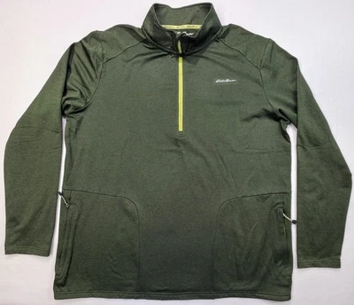 Chaqueta Pullover Eddie Bauer FreeDry Para Hombre XL Verde 1/4 Bolsillos con Cremallera Uso Limitado Foto 1 de 4
