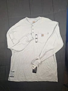 Carhartt FR Flame Resistant Shirt Men XL Long Sleeve Grey HRC 2 Welder Welding - Picture 1 of 12