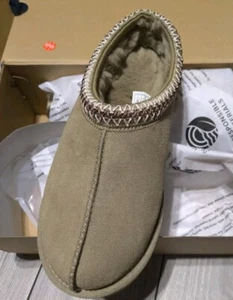 UGG Tasman Antelop Braid Suede Wool Lined Women's Slippers Sz 7.0 New W Box - Picture 1 of 7