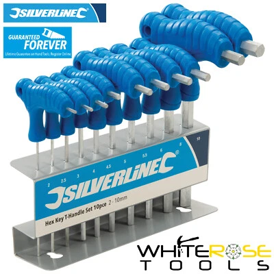 Silverline Hex Key T-Handle Set 10pc Metric Wrench Stand  Allen Alan Allan - Image 1 of 4