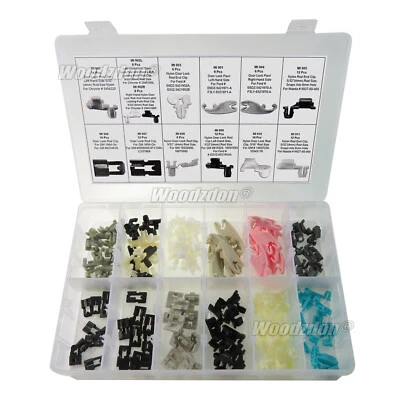 128 Pcs Door Lock Rod End Clip Retainer Assortment For GM For Ford For Chrysler - Image 1 of 3