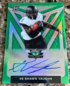 KE'SHAWN VAUGHN 2020 HOJA VALIENTE AUTÓGRAFO A CONTROL REMOTO SN 7/75 VERDE BA-KSV - Imagen 1 de 2