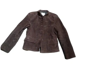 Vintage Chadwicks Leather Jacket Coat Blazer Size 6 Brown - Picture 1 of 6