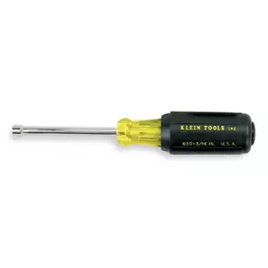 KLEIN TOOLS 630-3/16 Hollow Round Nut Driver, 3/16 in 5LL63 - Picture 1 of 2