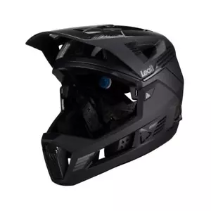 casco integrale mtb 4.0 enduro con mentoniera removibile stealth nero LEATT bici - Foto 1 di 1