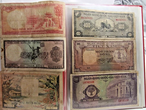 Vietnam Collection of old money suu tap tien giay lot of 21 Cover