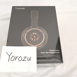 1MORE H1707 Triple Driver Over Ear Headphones Gold Hi-Res New - Picture 1 of 9