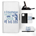 FLIP CASE FOR APPLE IPHONE|FUNNY FISHING FISHERMAN QUOTE #1