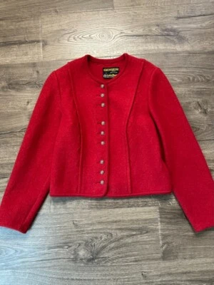 Geiger Sweater Womens 42 Austria Wool Heavyweight Knit Tyrol Cardigan Vintage - Image 1 of 4