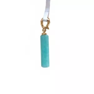 Nuovo ciondolo DAVID YURMAN donna 20x5 mm botte esaltatore con amazzonite e oro 18 carati - Foto 1 di 7