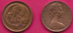 AUSTRALIEN 1 CENT 1980 FEDERSCHWANZGLEITER, PORTRAIT OF QUEEN ELIZABETH II FACIN - Bild 1 von 1