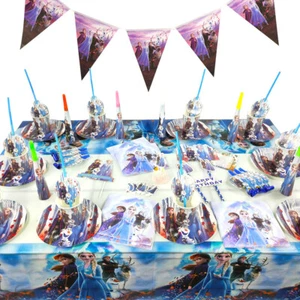 Elsa Anna Frozen 2 Birthday Party Decorations Package Table Cloth Lolly Loot Bag - Picture 1 of 19