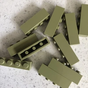 NUEVO LEGO Ladrillo 4x1 Verde Oliva CANTIDAD 10 - Imagen 1 de 3