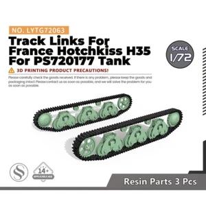 Piezas de actualización de modelo LYTG063 1/72 track links Francia Hotchkiss H35 - Imagen 1 de 7
