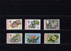Bermuda 322-28 Flowers 1975 VF MNH Complete Set #6SC - Picture 1 of 2