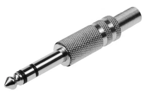SF Cable 1/4" Stereo Plug w/Spring Strain Release - Picture 1 of 3