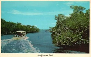Postal de colección 1964 barco turístico Whitewater Bay Everglades Nat'l Park FL - Imagen 1 de 2