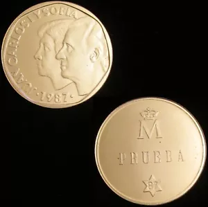 *GUTSE* JC I-7, 500 PESETAS 1987, PRUEBA DEL ANVERSO, PLATA, PROOF. - Bild 1 von 3