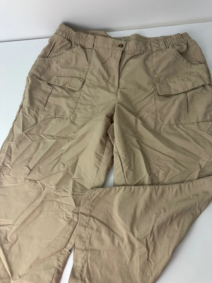 LL BEAN Caqui Nylon Carga Pantalones Cortos Para Mujer XL Foto 1 de 4