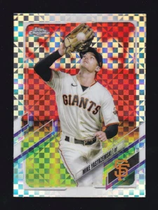 2021 Topps Chrome #108 Mike Yastrzemski San Francisco Giants X-FRACTOR Parallel - Bild 1 von 2