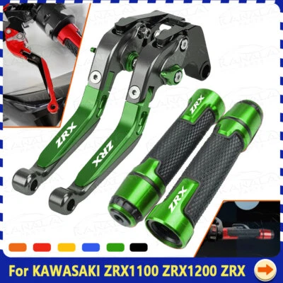 For KAWASAKI ZRX1100 ZRX1200 CNC Accessories Handle Grip Brake Clutch Lever Set Foto 1 de 4