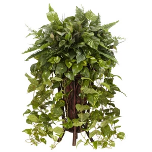 Vining Pothos Silk Plant w/ Decorative Stand - Picture 1 of 1