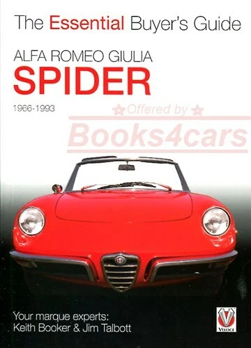 ALFA ROMEO SPIDER GUIA DO COMPRADOR 2000 1750 1600 GRADUADO DUETTO QUADRIFOGLIO - Imagem 1 de 1