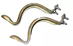 Vintage Fireplace Screen Partition Furniture Queen Anne Brass Leg Hardware Parts - Picture 1 of 17