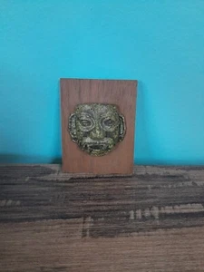 Vintage Cast Inca Aztec Wood Mexican Decor Wall Hanging Plaque - Picture 1 of 3