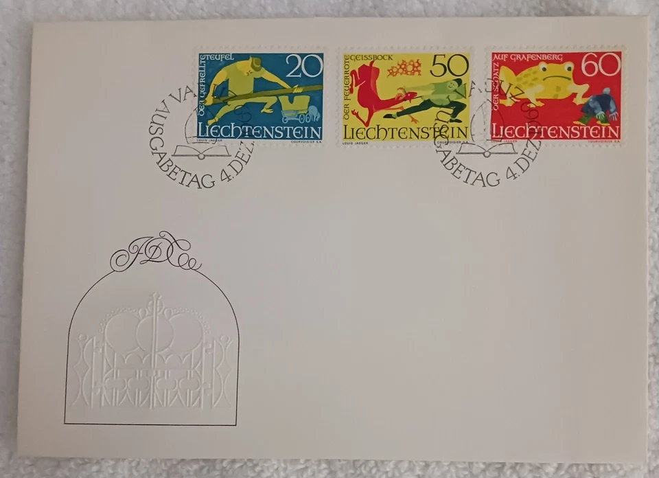 LIECHTENSTEIN  1969 LEGENDS FDC - VF - Image 1 of 1