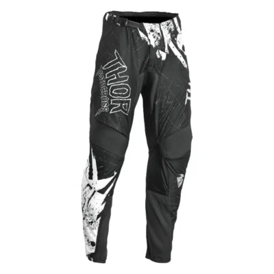 Thor Sector Gnar Black and White MX Off Road Pants Youth Sizes 18 - 28 - Image 1 of 2