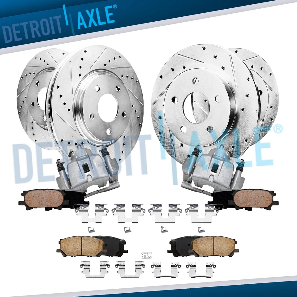 Soporte de pinza de freno de rotor perforado delantero trasero para RX330 RX400h Highlander Foto 1 de 4