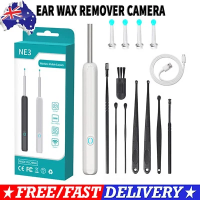 Ear Cleaner Ear Wax Remover Camera Cleaning Removal Pick Tool Light Visual Scoop - image 1 of 4