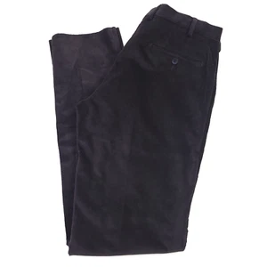 $178 Bloomingdales Dark Brown Flat Front Corduroy Pants Mens Size 34 X Unhemmed - Picture 1 of 13