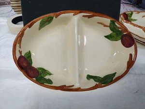 Piatto da portata vintage francescano californiano diviso ovale 10 3/4 pollici - Foto 1 di 2