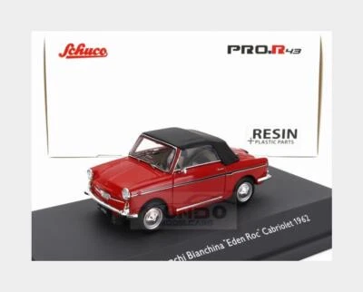 1:43 SCHUCO Autobianchi Bianchina Cabriolet Closed Eden Roc 1964 Red 450927300 - Immagine 1 di 2