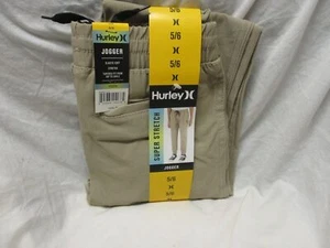 Hurley Boy's Elastic Waistband Performance Stretch Twill Jogger Pant Size 5/6 - Picture 1 of 2