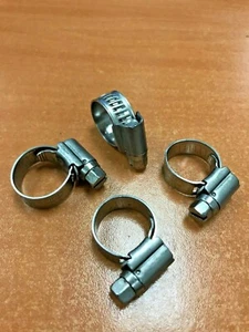 HOSE CLAMPS  316 STAINLESS SIZE 4 MIN 7/16 MAX 3/4" 4 PAC 13617 SCANDVIC MARINE - Picture 1 of 1
