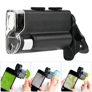 Universal Phone Camera Magnifier 100x Magnifier W/LED UV Light Observation Tool - Picture 1 of 7