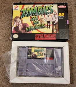 AUTHENTIC SNES Super Nintendo Zombies Ate My Neighbors 1993 In Box Rare VTG!!! - Picture 1 of 8