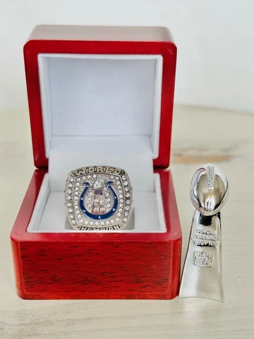 2006 Indianapolis Colts Championship Ring W Box + Trophy, Manning, US SHIP Cover